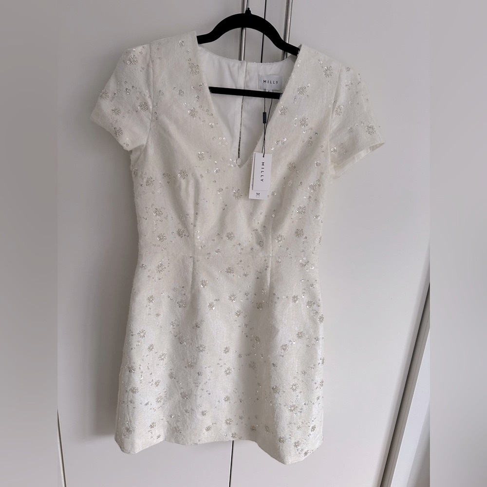MILLY Atalie Beaded Dress. New with tags